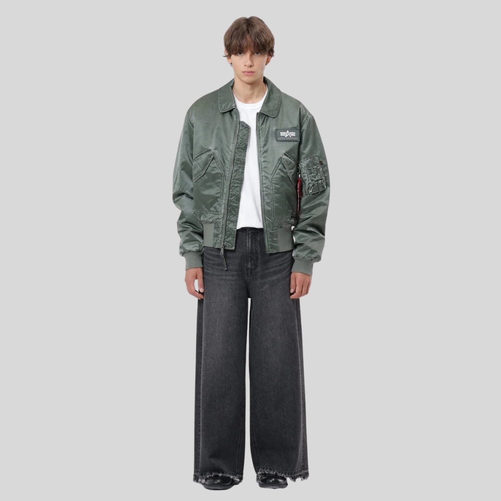 Куртка Alpha Industries CWU 45/P Heritage Fit Battlewash Deep Forest (Тёмно-зелёный)