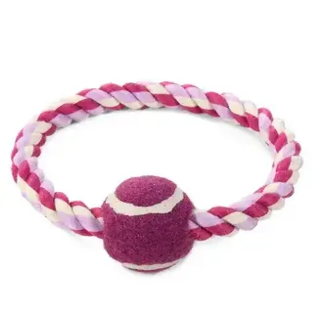 Игрушка для собак мелких пород "Веревка-кольцо, мяч", d 38/120 мм Triol MINI DOGS