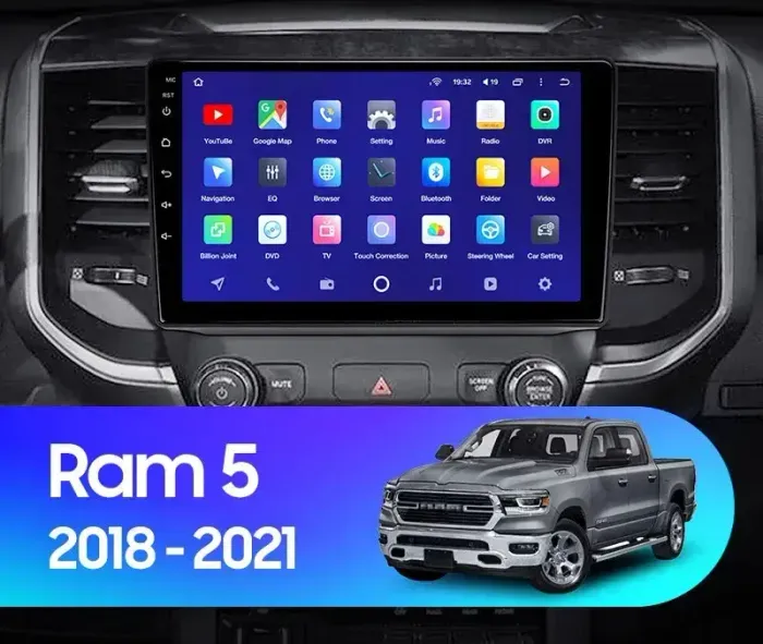 Магнитола для Dodge RAM 5 2018-2023+ - Kuberg SF-9265 QLed+2K, Android 12, Быстрая, CarPlay, 4G SIM-слот