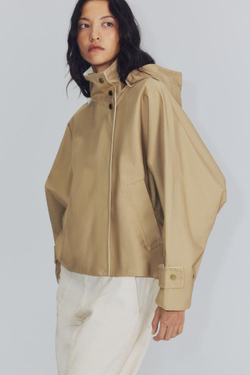 ZARA ДВУБОРТНАЯ КУРТКА WATER-REPELLENT — ZW COLLECTION, СВЕТЛЫЙ ЖЕЛТО-КОРИЧНЕВЫЙ