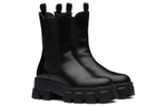 PRADA Monolith 55mm Ankle Boot Black Brushed Leather Women"s