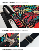 Сумка для ноутбука 15,6" и 17" с ремнем на плечо и большим карманом спереди (Джунгли)
