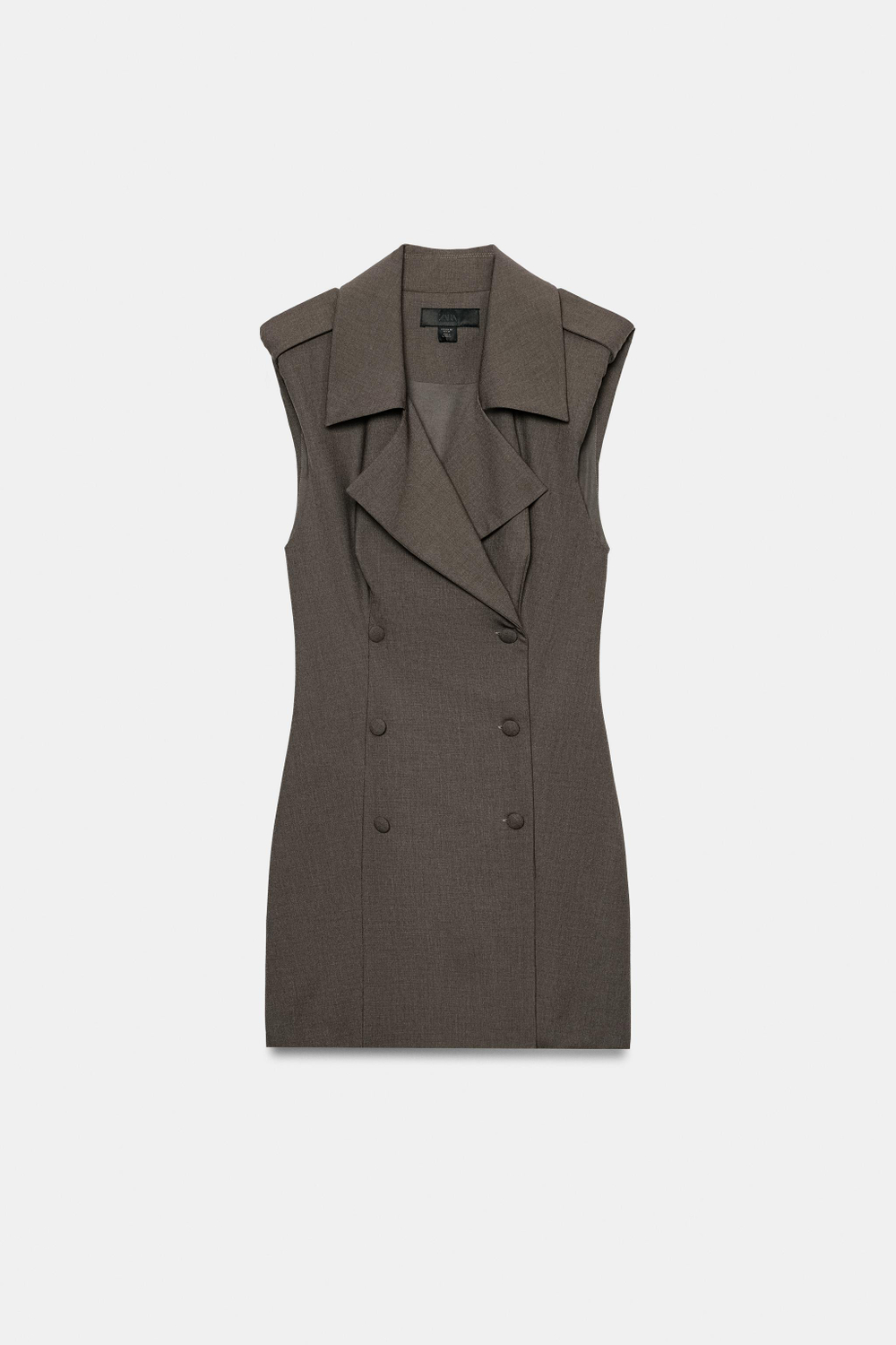 МИНИ-ПЛАТЬЕ СО ШЛЕВКАМИ И ПУГОВИЦАМИ — ZARA