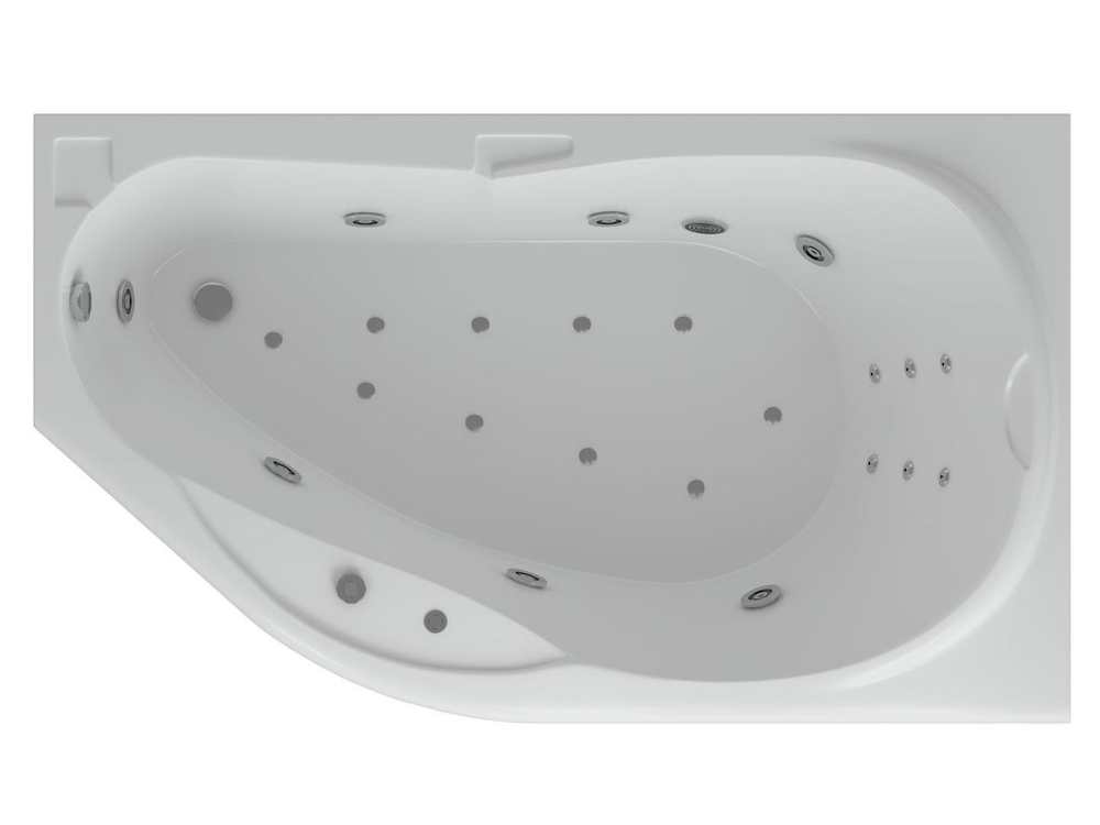 Акриловая ванна Aquatek (Акватек) Таурус 170x100 R, с каркасом и сливом-переливом
