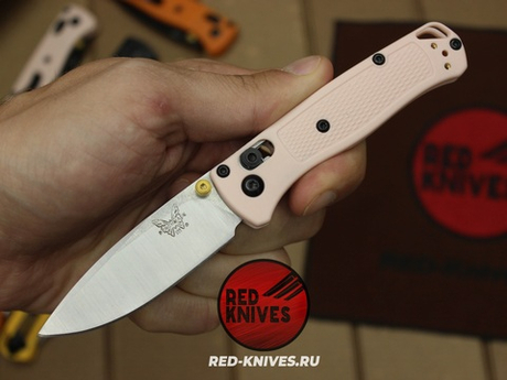 Нож Benchmade 533 Bugout Mini - розовый нейлон, клинок сатин RK/Н22