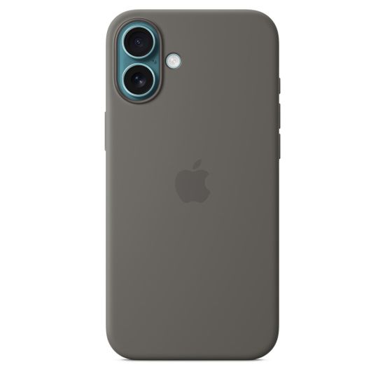 Силиконовый чехол Apple для iPhone 16 с MagSafe серый камень