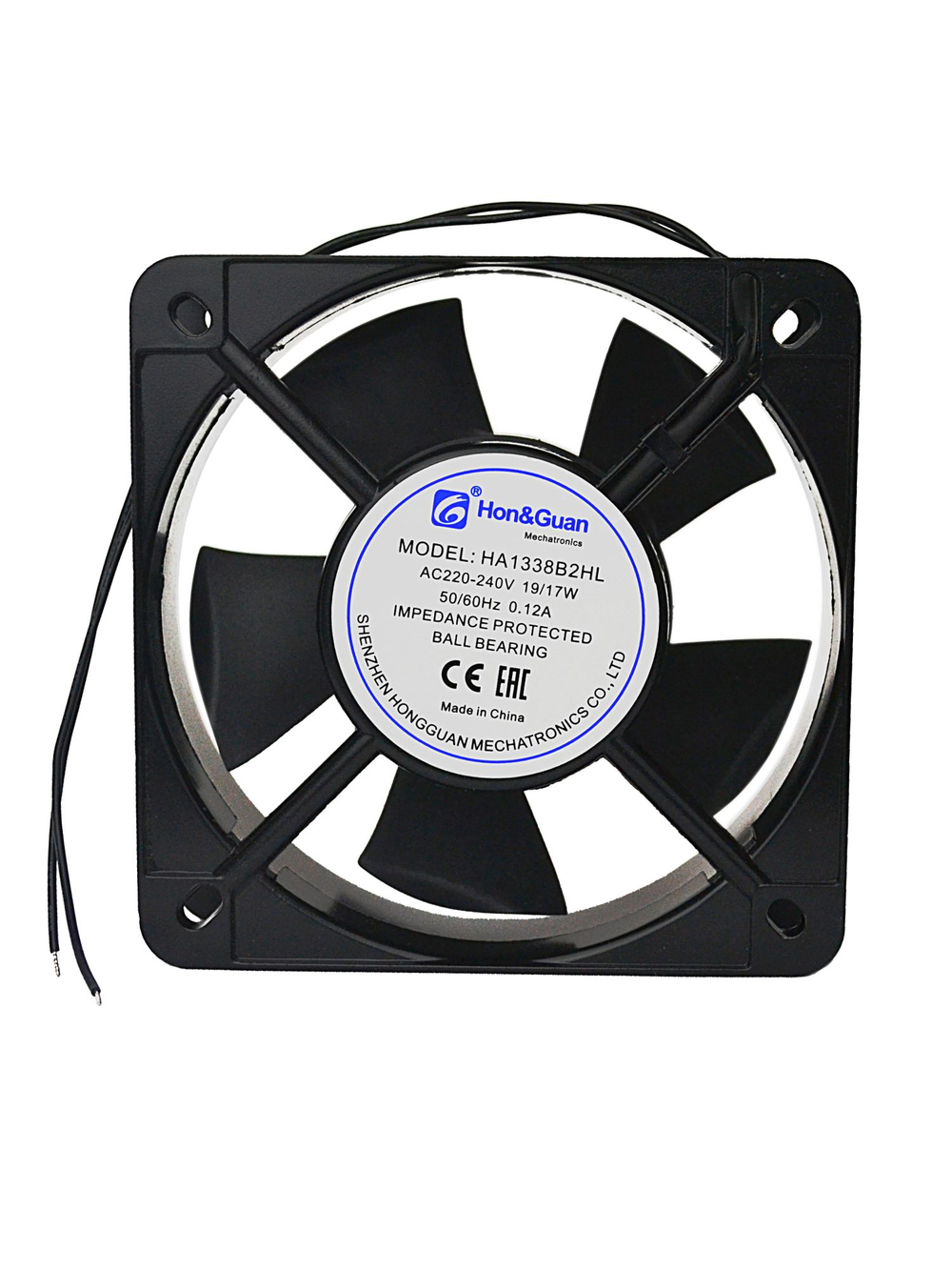 Вентилятор HA1338B2HL AC втулка 220-240V 135х135х38мм
