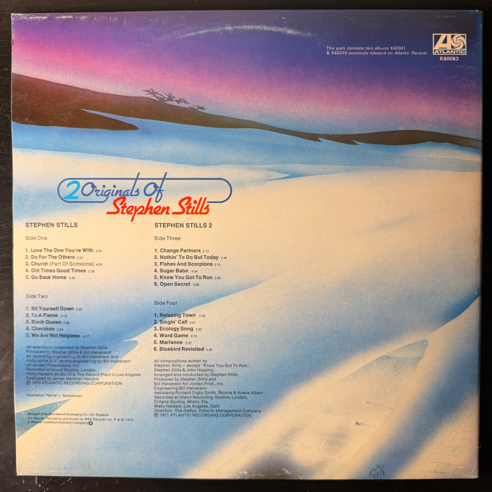 Stephen Stills – 2 Originals Of Stephen Stills 2LP (Англия 1975г.) Т
