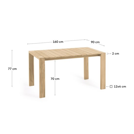 Victoire Уличный стол из массива тикового дерева 160 x 90 см Испания La Forma
