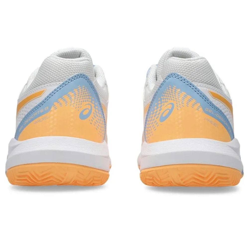 Женские кроссовки для padel Asics Gel-Dedicate 8 Padel - white/orange glow