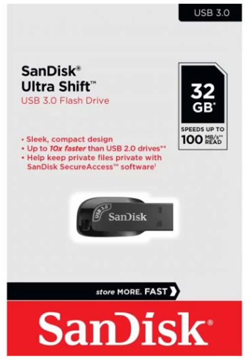 3.0 USB флеш накопитель SanDisk Ultra Shift 32GB (SDCZ410-032G-G46)