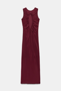 ZARA ДЛИННОЕ ПЛАТЬЕ ZW COLLECTION, БУРГУНДИ