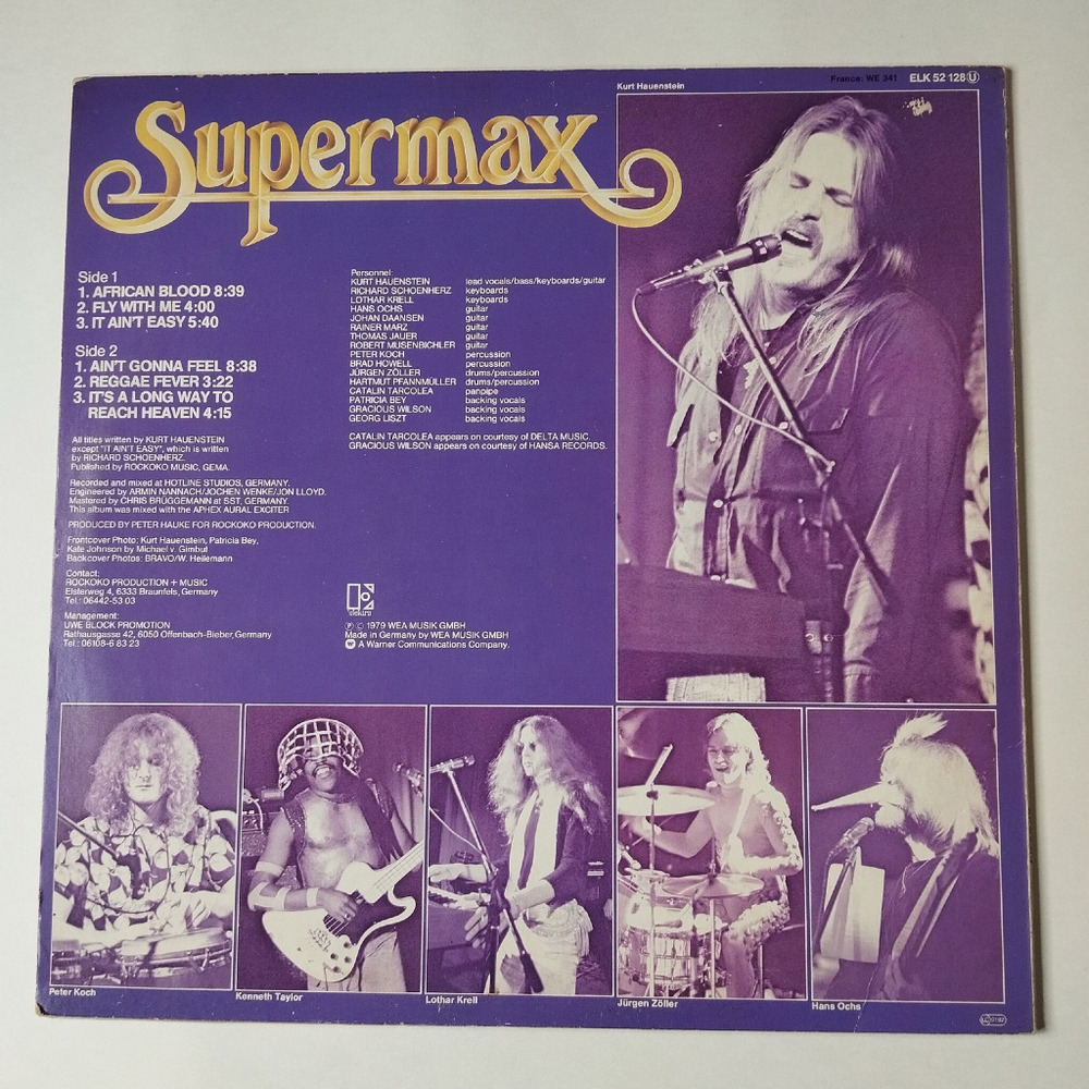 Винтажная виниловая пластинка LP Supermax Fly With Me (Germany 1979) African Blood
