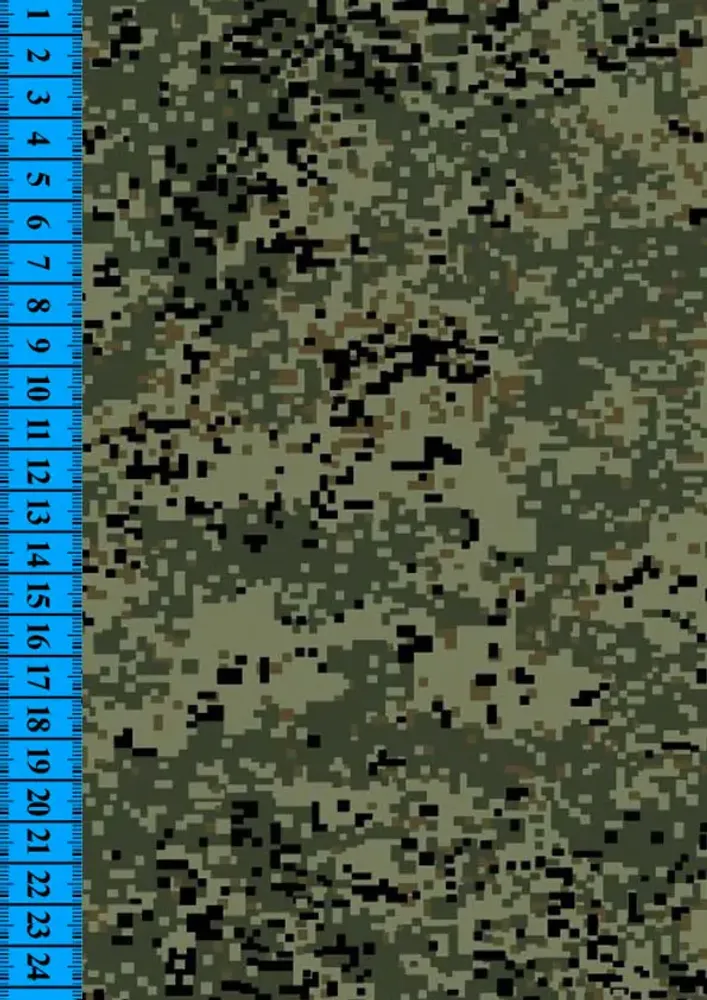 Кулирная гладь, рулон, 100% х/б, 130-145 г/м2, 185 см, пиксель, камуфляж