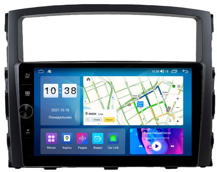 Магнитола для Mitsubishi Pajero 4 2006-2022 - Parafar PF458FHDAV на Android 13, CarPlay, 4G SIM-слот