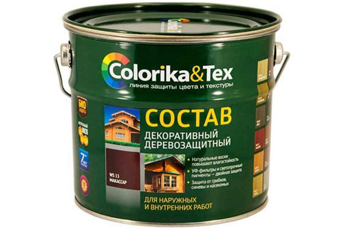 СОСТАВ ДЕРЕВОЗАЩИТ. COLORIKA&TEX ДЕКОРАТ МАКАССАР WS13 2,7Л