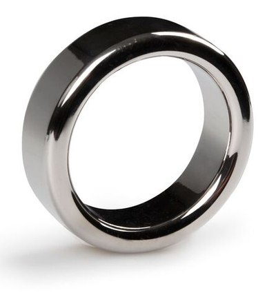 Серебристое эрекционное кольцо Sinner Metal Cockring Size S (Цвет: серебристый)