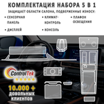 EXEED LX (2022) - комплект защитных пленок 5 в 1. Пленка защитная ControlTek HYBRID со слоем TOP COAT. Толщина: 6 mil. (175 мкм.)