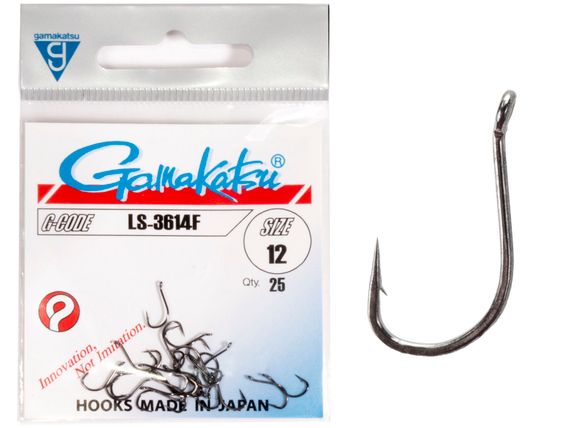 Крючки Gamakatsu LS-3614F HOOKS BRONZE разм. 12 25шт.