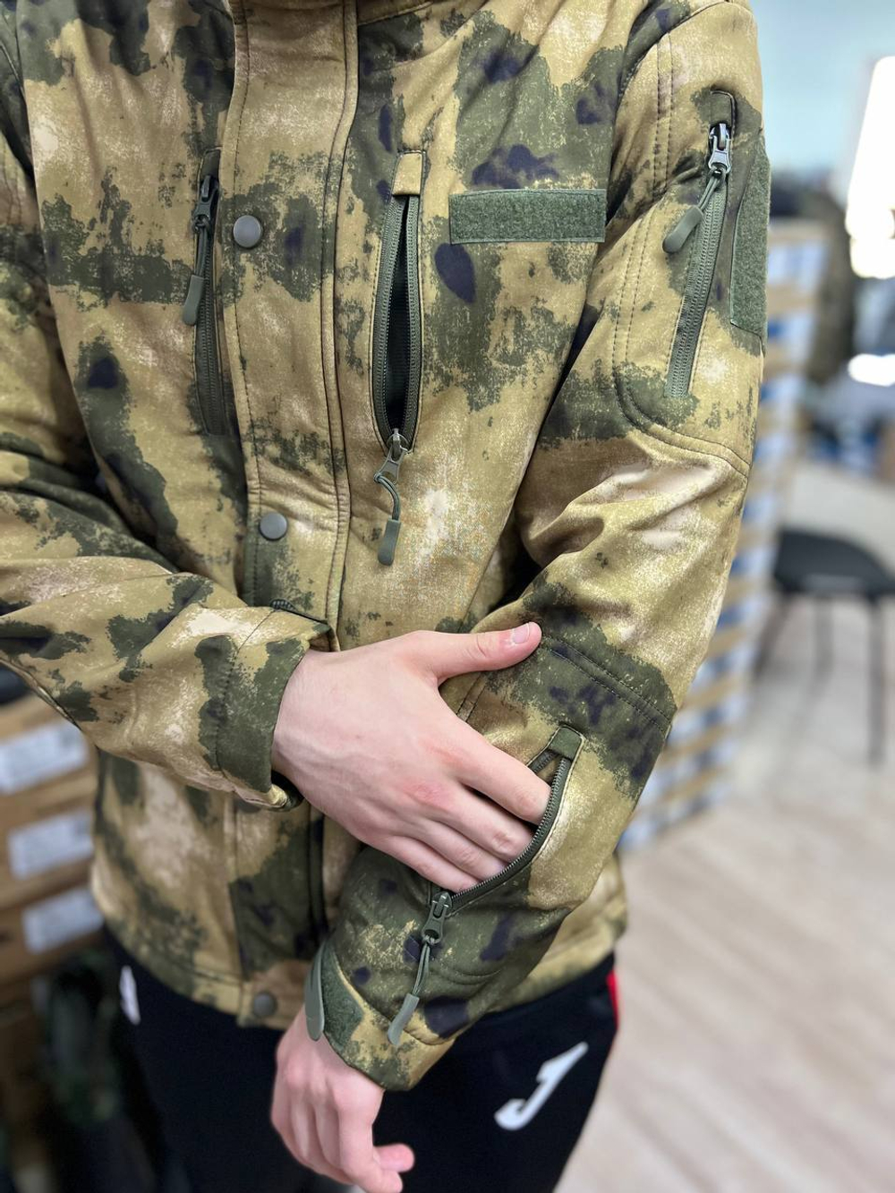 Куртка тактическая softshell мох