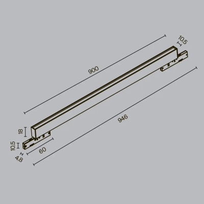 Трековый светильник Базис / Basis Levity 2700К 21Вт 100°, TR192-1-21W2.7K-B. TM Maytoni