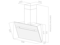 Наклонная вытяжка Jet Air VIKI WH 60 A-PRF0111499B