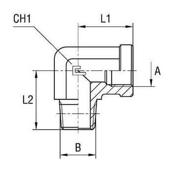 Штуцер FSC90 BSP 1/8 - BSPT 1/8