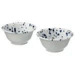 Набор мисок IKEA SILVERSIDA (СИЛВЕРСИДА), Синий, Белый, 14 см, 2 шт