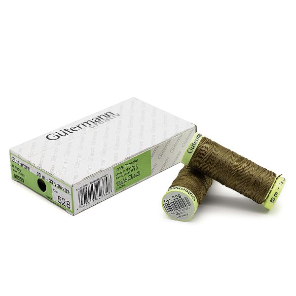 Нитки отделочные Gutermann Top Stitch 30 (30 метров), 5 кат. | 528 защитно-оливковый