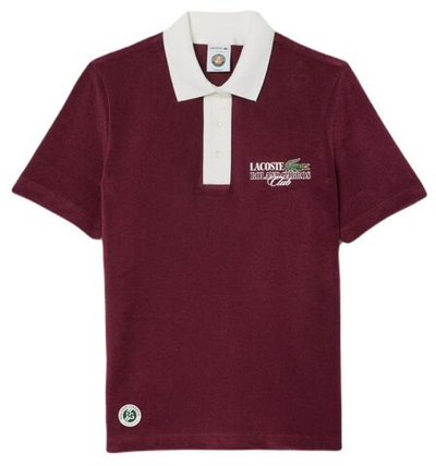 Женское поло Lacoste Roland Garros Edition Terry Knit Tennis Polo Shirt - красный