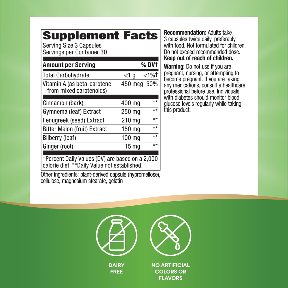 Nature's Way, Blood Sugar Management®, 90 капсул