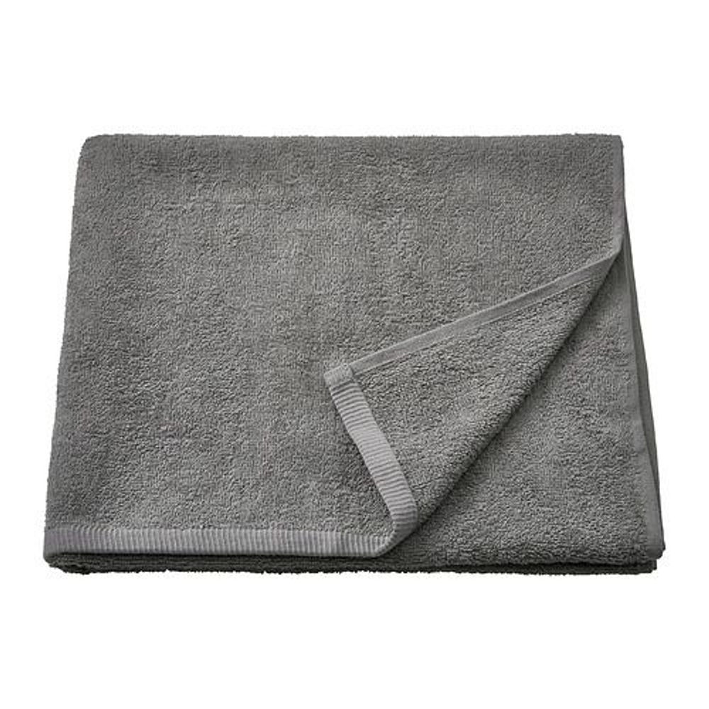 IKEA Банное полотенце DIMFORSEN, серое с петлей розового цвета, 70x140 см (из Финляндии)
