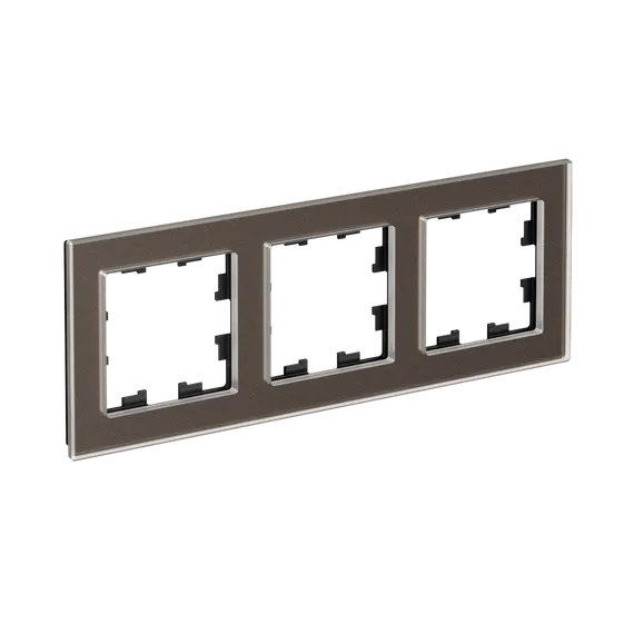 Рамка стеклянная на 3 поста Systeme Electric AtlasDesign Nature Мокко ATN320603