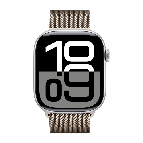 Умные часы Apple Watch Series 10 GPS, 46mm, Silver Aluminium Case with Milanese Loop, Natural