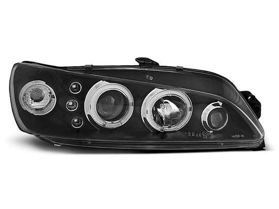 Передние фары black angel eyes для Peugeot 306