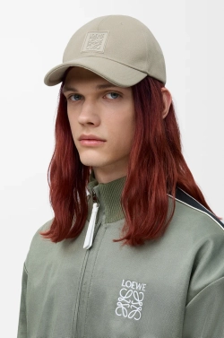 Loewe Кепка с нашивкой из хлопка, серый