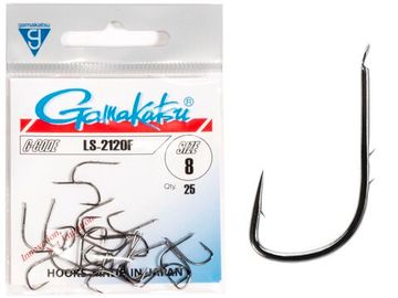 Крючки Gamakatsu LS-2120F HOOKS BLACK разм. 08 25шт.