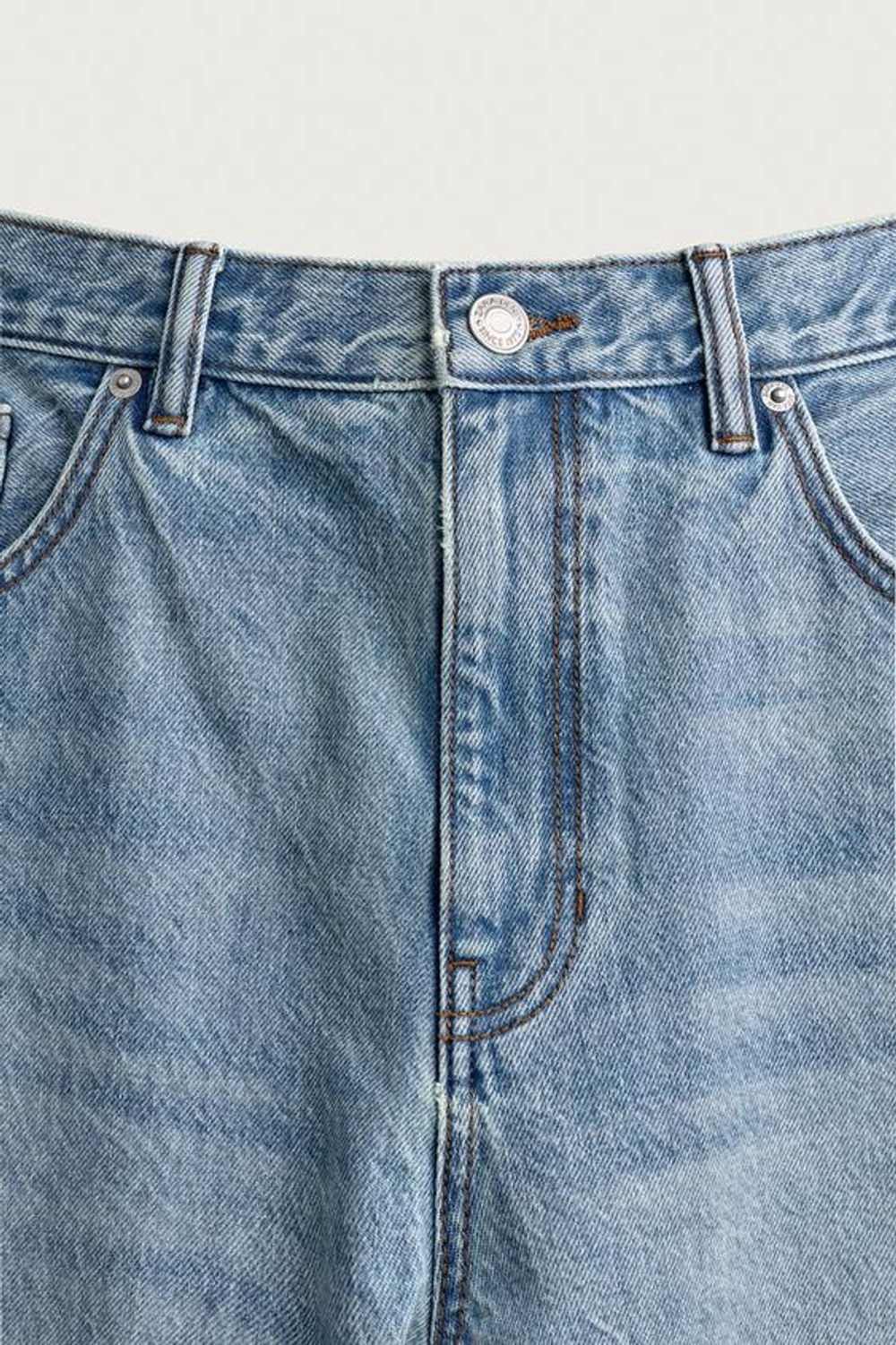 ZARA УКОРОЧЕННЫЕ ДЖИНСЫ SLIM FIT, ГОЛУБОЙ