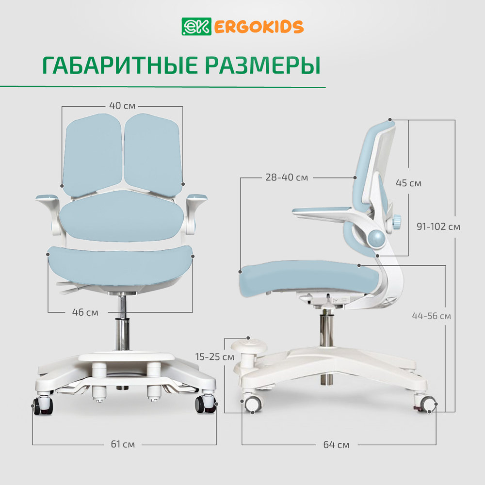 Комплект стол Electro Multi + кресло Ergokids Y-617 голубой