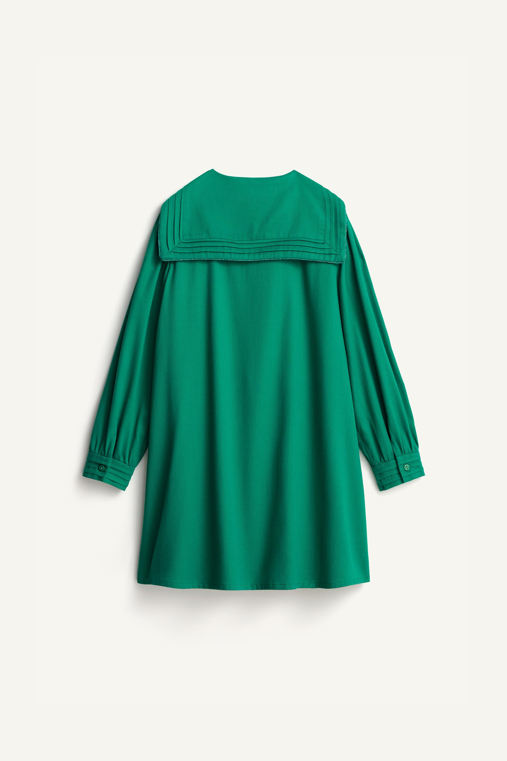 ZARA ПЛАТЬЕ С ВОРОТНИКОМ-СТОЙКОЙ, ЗЕЛЕНЫЙ