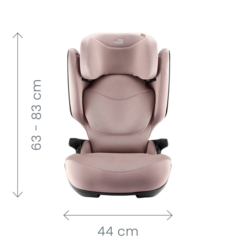 Автокресло 2/3 Britax Roemer KIDFIX PRO M i-SIZE Style Dusty Rose, от 3,5 до 12 лет, 15-36 кг (100 - 150 см), isofix, розовый