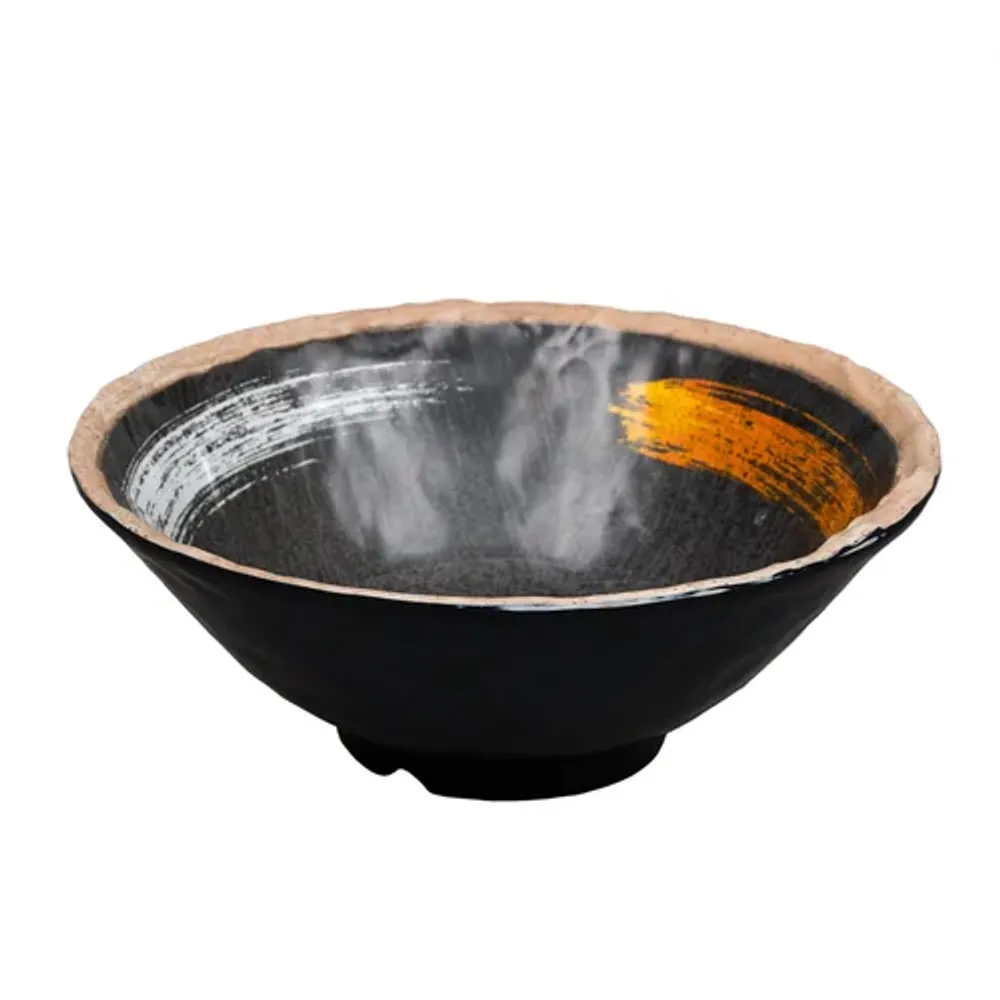 Салатник 1450 мл миска для лапши d 24 см пластик меламин Dark Texture "Паназия" P.L. Proff Cuisine