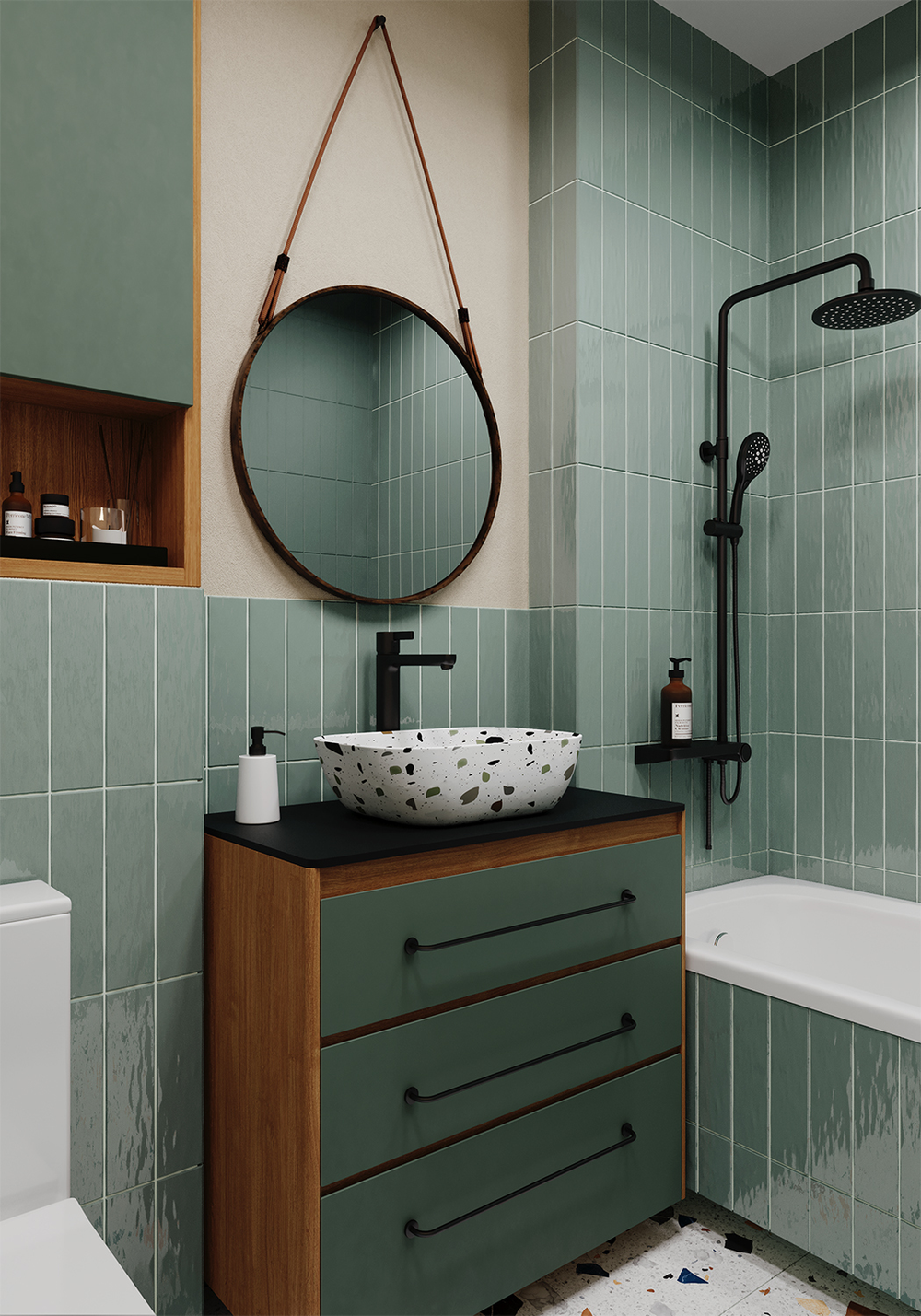 Smile Tile Liguria Green 7.5x30