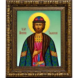 Меркурий Смоленский, воин мученик. Икона на холсте.