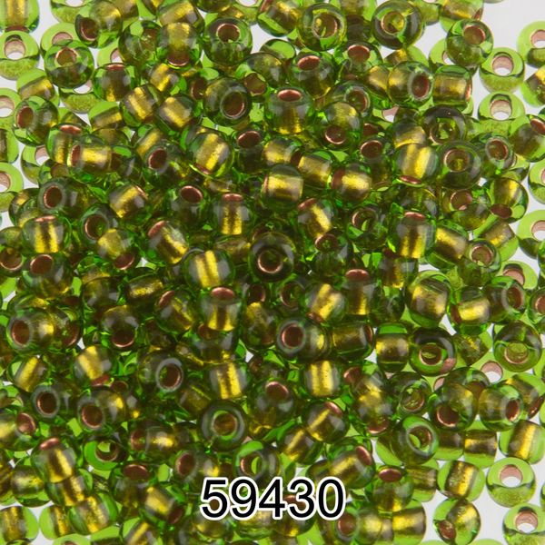 Бисер Preciosa 10/0 (2.3 мм), 500 г, 59430 (Ф567) зеленый
