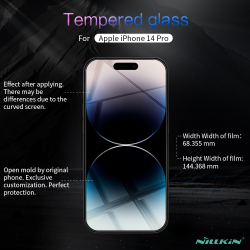 Защитное стекло с прозрачными рамками от Nillkin для iPhone 14 Pro, серия H+Pro Anti-Explosion Glass Screen Protector