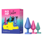 Набор из 3х анальных силиконовых пробок 10,6см, 8,8см, 7,4см Romp Luster RP281SGZ