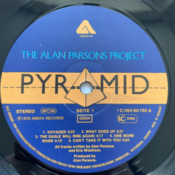 Винтажная виниловая пластинка LP The Alan Parsons Project Pyramid (Германия 1978)