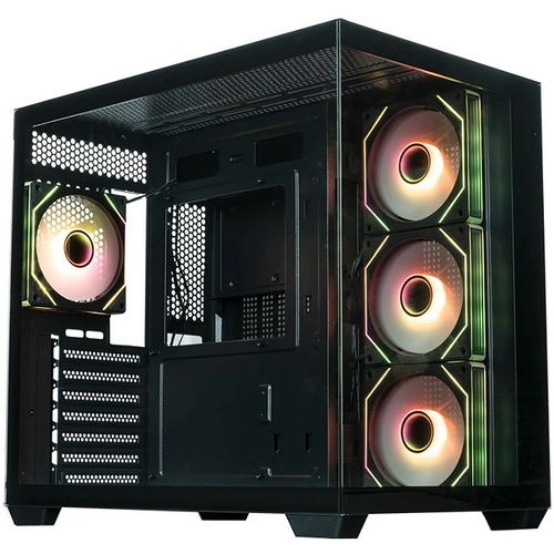 Корпус Midi-Tower XASTRA QW500 4ARGB-C10-UC Black (QW500-4FM12A-C10-UC)