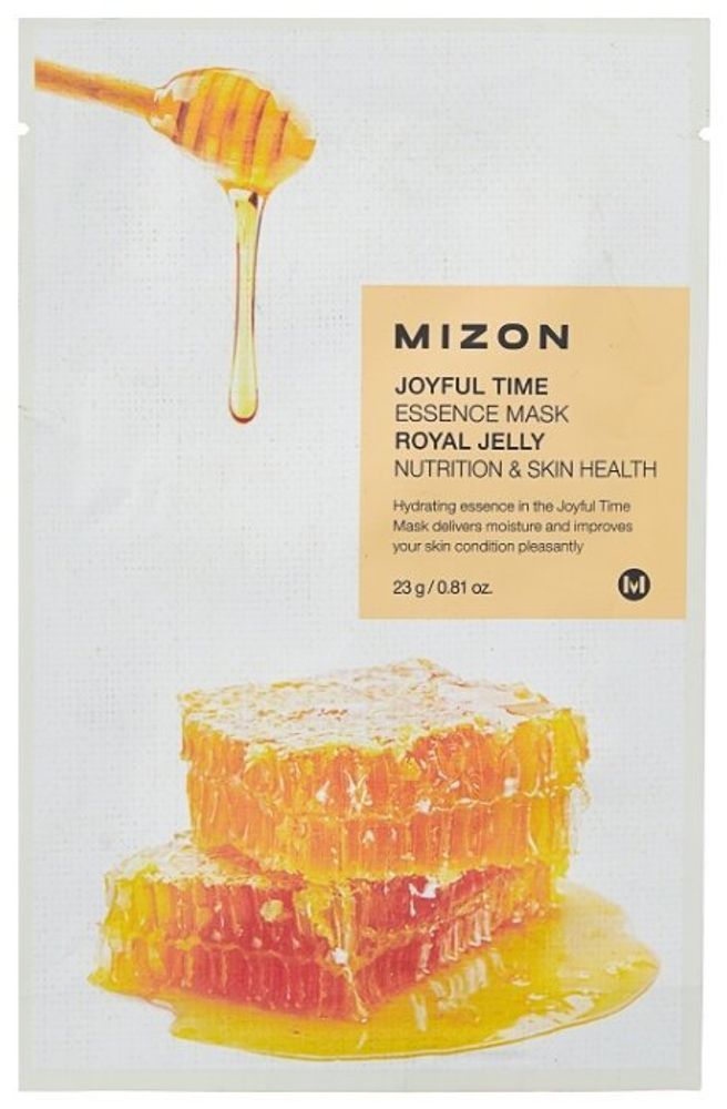 Mizon Joyful Time Essence Mask Royal Jelly тканевая маска с экстрактом маточного молочка 23мл